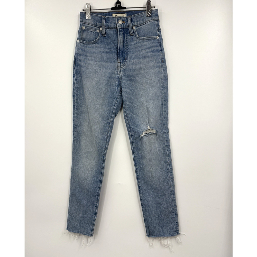 Madewell The Perfect Vintage Jean Womens Distressed Medium Wash High Rise‎ Sz 23